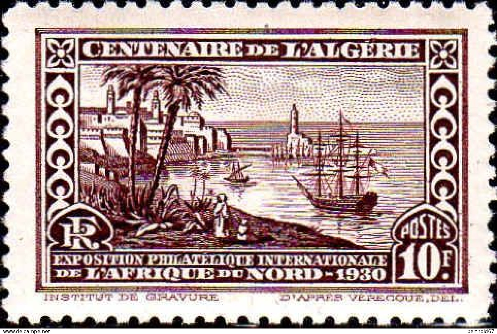 Algérie Poste N** Yv:100a Mi:101C Port D'Alger (Petit Def.gomme) - Nuevos