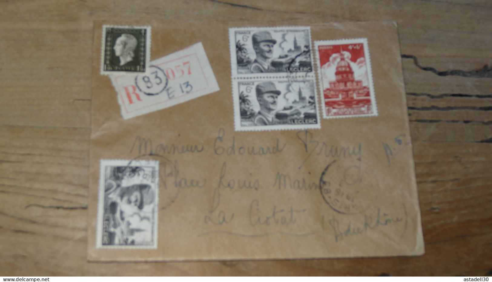 Enveloppe Recommandée PARIS Pour LA CIOTAT - 1948  ............BOITE1.......... 486 - 1921-1960: Periodo Moderno