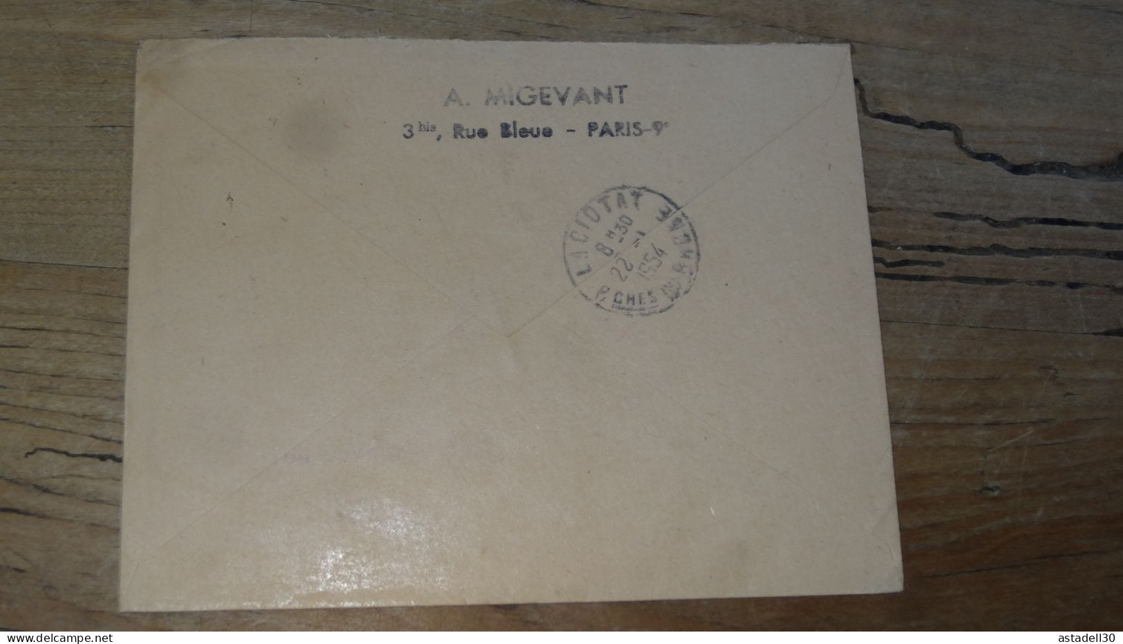 Enveloppe Recommandée PARIS Pour LA CIOTAT - 1954  ............BOITE1.......... 487 - 1921-1960: Moderne