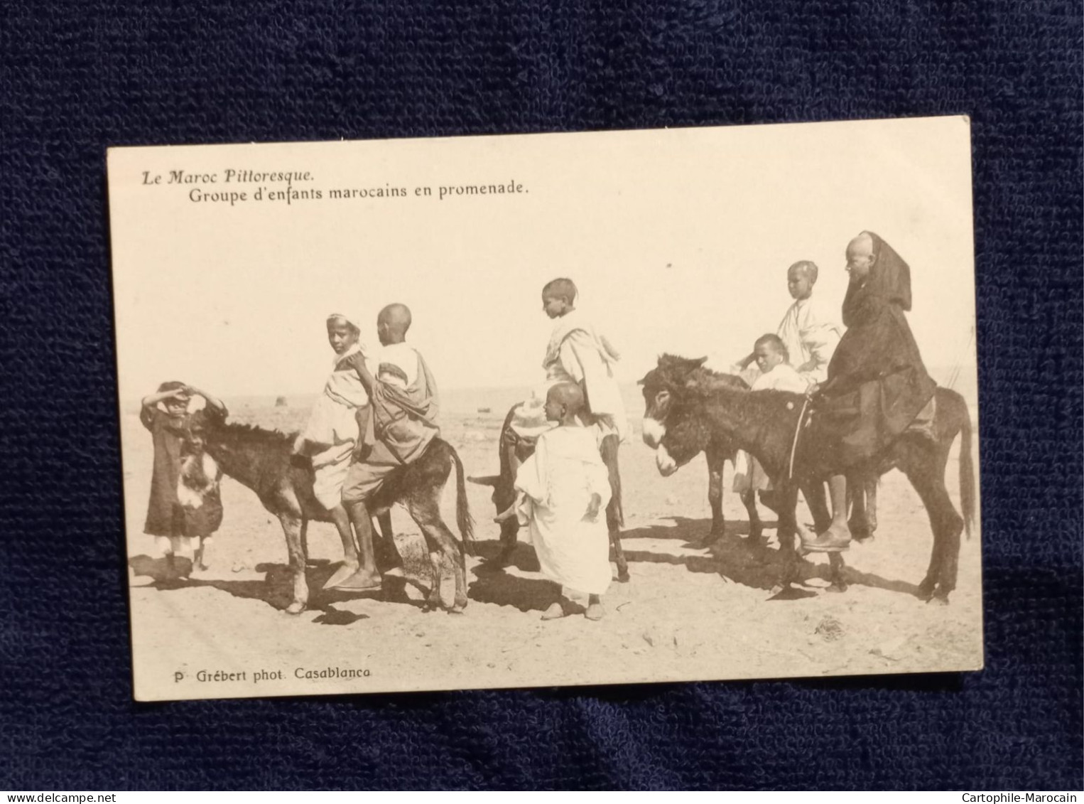 *B-Dlc-06*- Cp07 - Le Maroc Pittoresque : Groupe D'enfants Marocains En Promenade - RARE CLICHÉ - - Andere & Zonder Classificatie