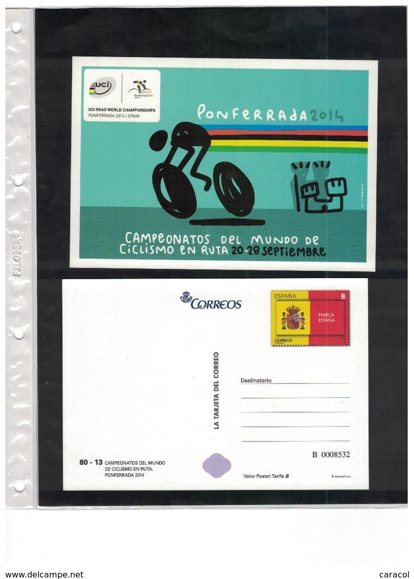 TARIFA  B - TARJETA DEL CORREO - EDIFIL Nº 99 - MUNDIAL CICLISMO EN RUTA   ENTERO POSTAL PREFRANQUEADO - 1931-....