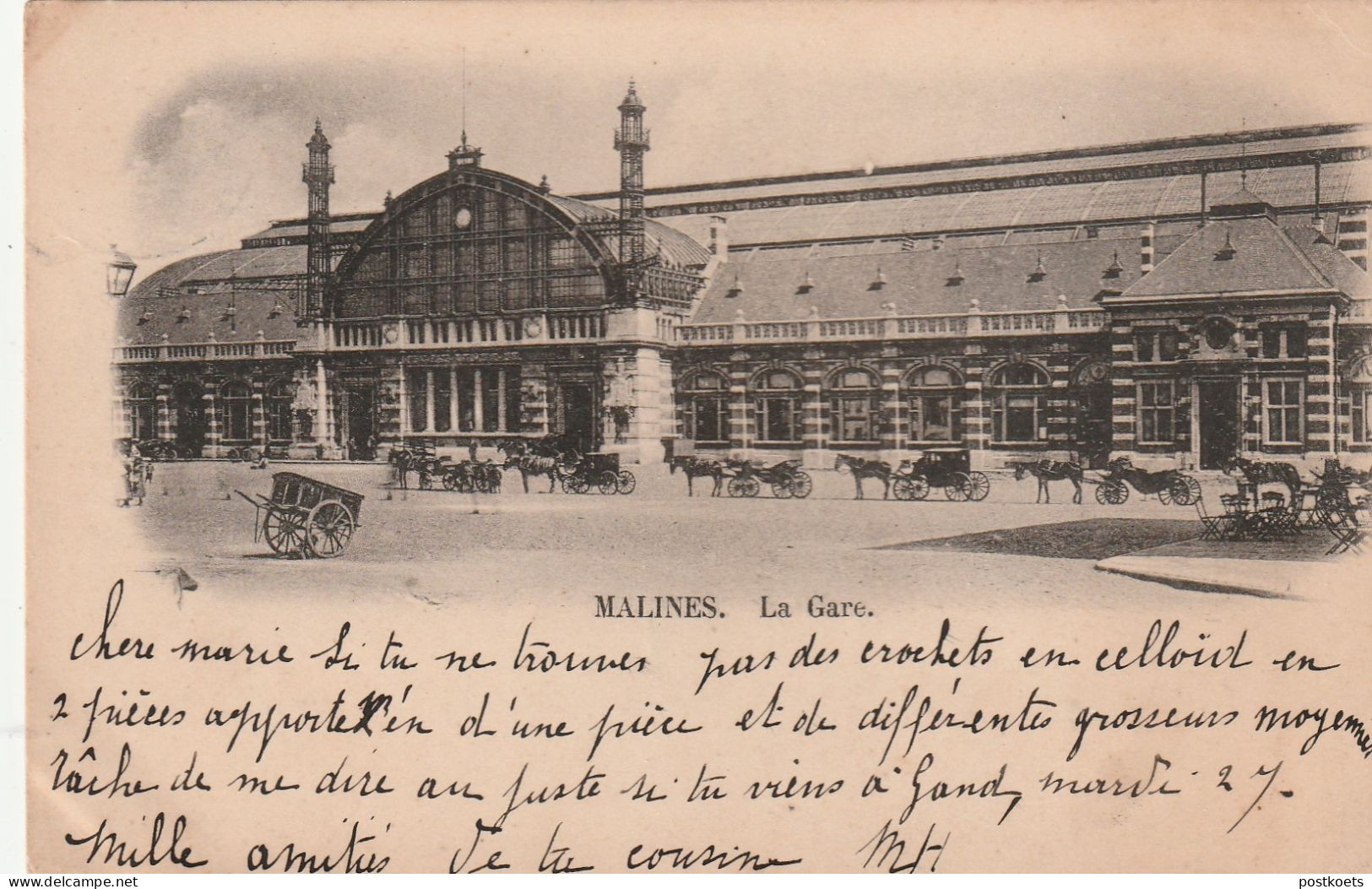 Malines, Mechelen, , La Gare, De Statie,  2 Scans - Malines