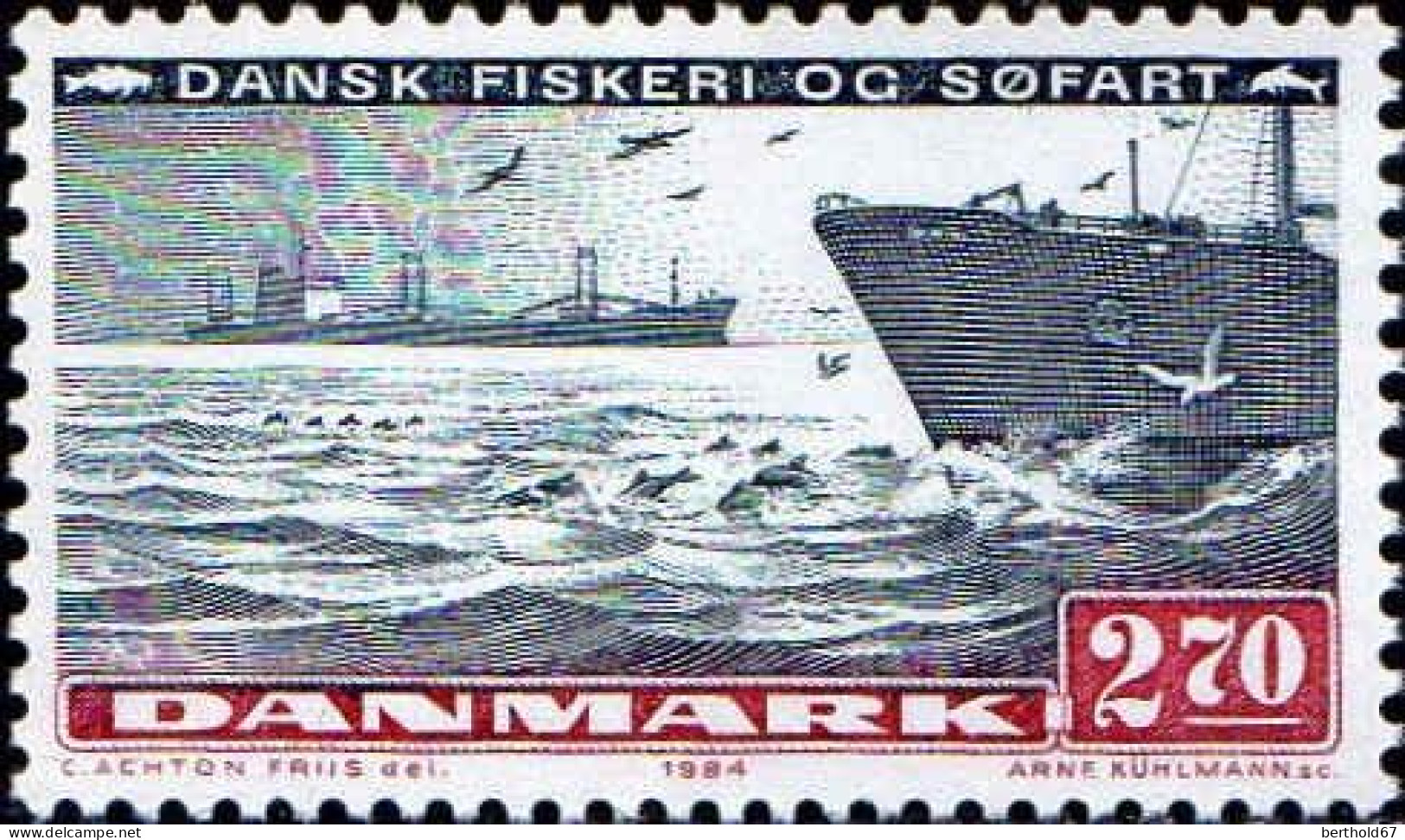 Danemark Poste N** Yv: 815/818 Transports Maritime & Pêche Au Danemark - Unused Stamps