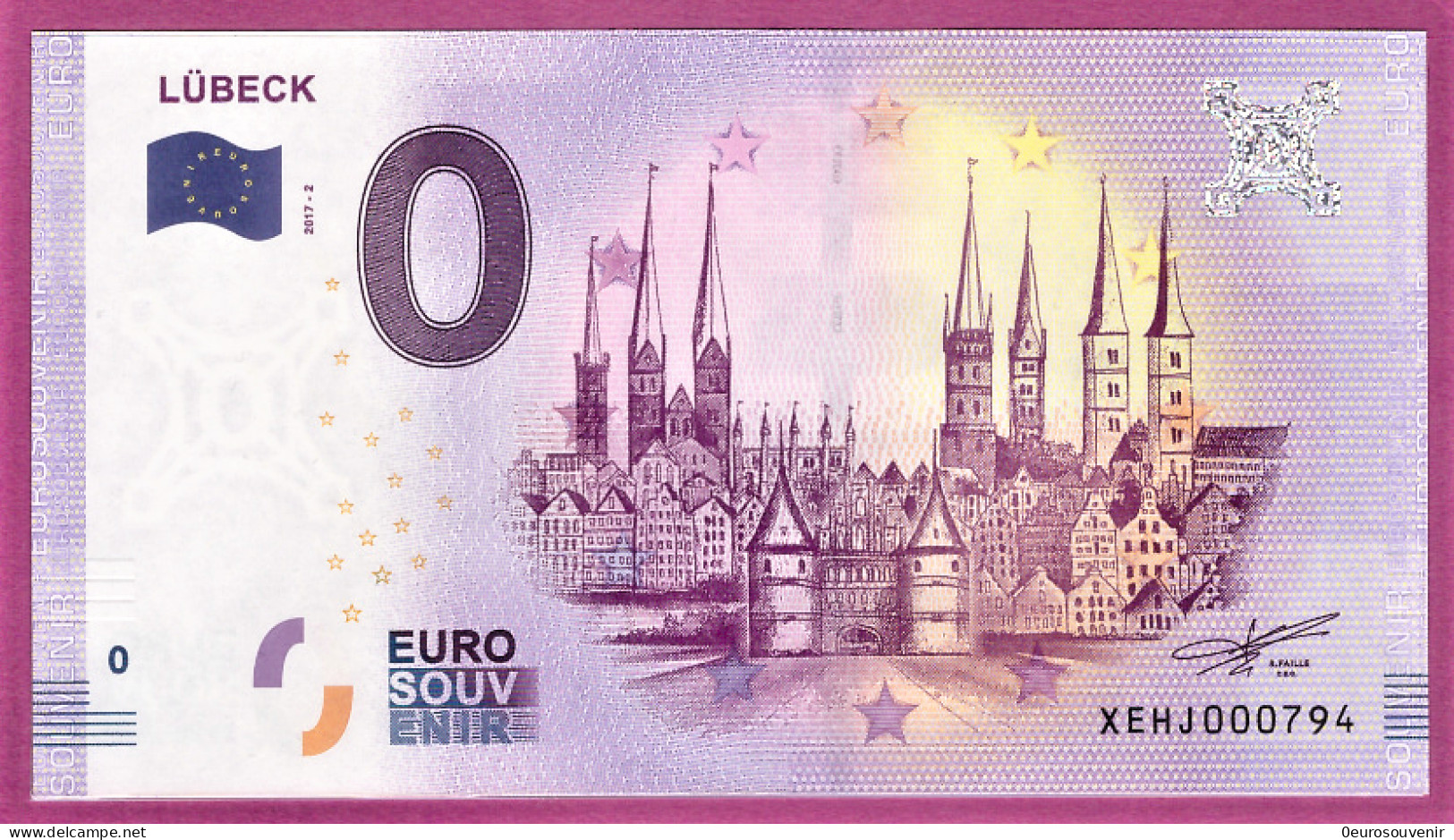 0-Euro XEHJ 2017-2 LÜBECK S-11 XOX - Privatentwürfe