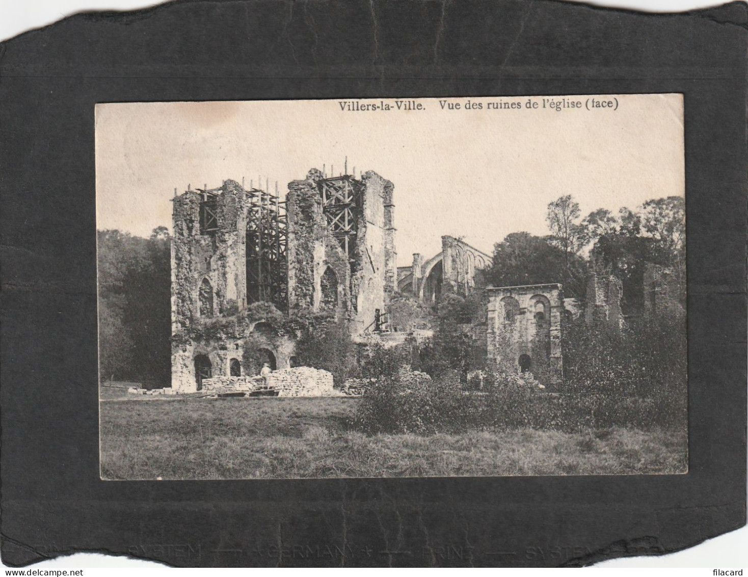 128973          Belgio,       Villers-la-Ville,   Vue  Des   Ruines  De L"eglise,  Face,   VG - Villers-la-Ville