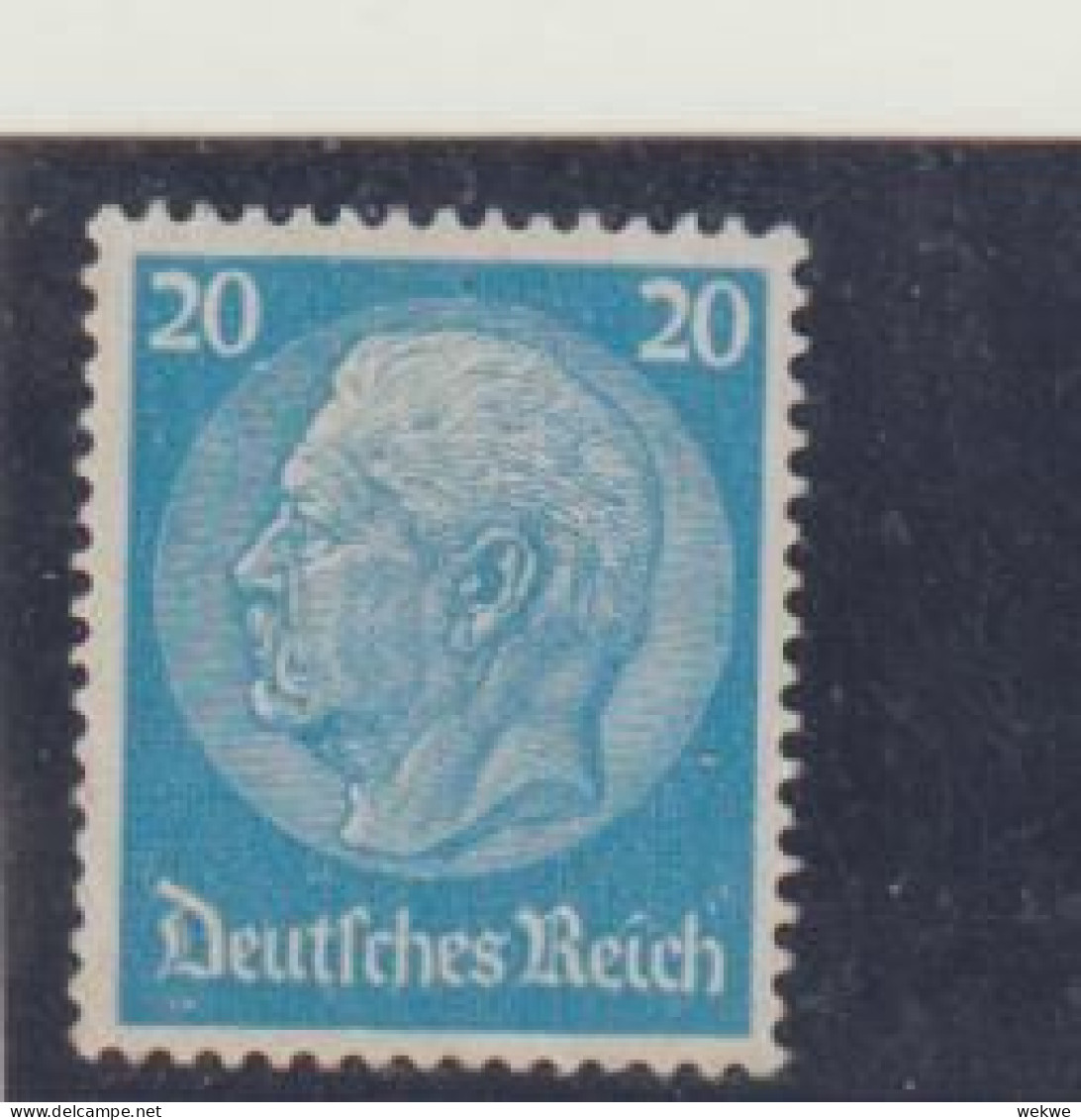 III-Mi.Nr.489**/ (1934) 20 Pfg. Hindenburg, 1932 ** - Unused Stamps