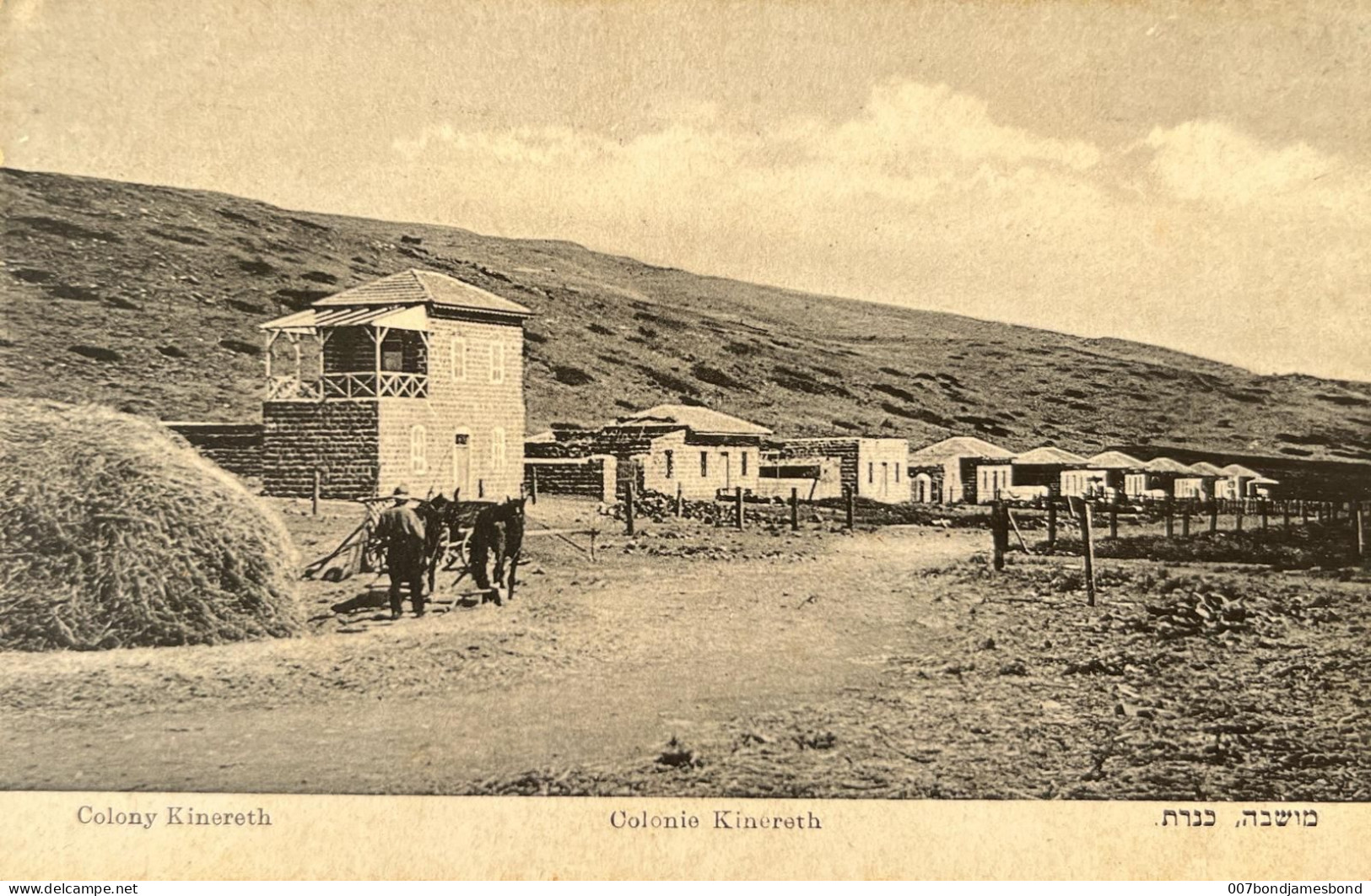 JUDAICA JEWISH, ISRAEL PALESTINE, MEIR TAUBENHAUS SAFFED EDITION, COLONY KINERETH, A VERY RARE POSTCARD 1910' - Palestine