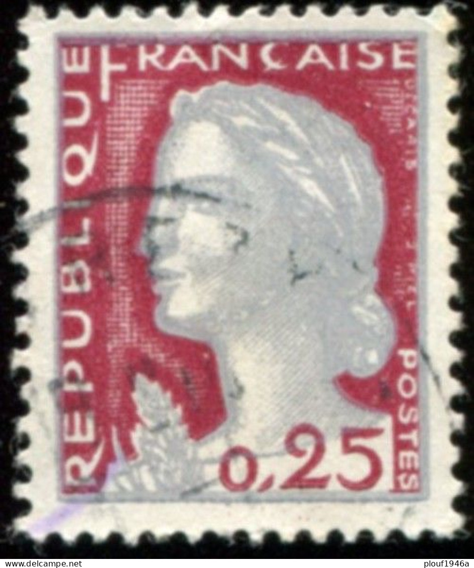 Pays : 189,07 (France : 5e République)  Yvert Et Tellier N° : 1263 E (o) Type II - 1960 Marianne De Decaris