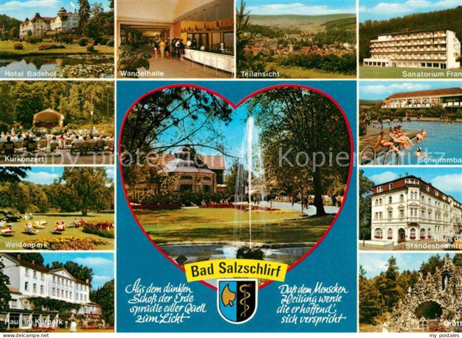 72844959 Bad Salzschlirf Hotel-Badehof Wandelhalle Freibad Grotte Kurkonzert Bad - Autres & Non Classés