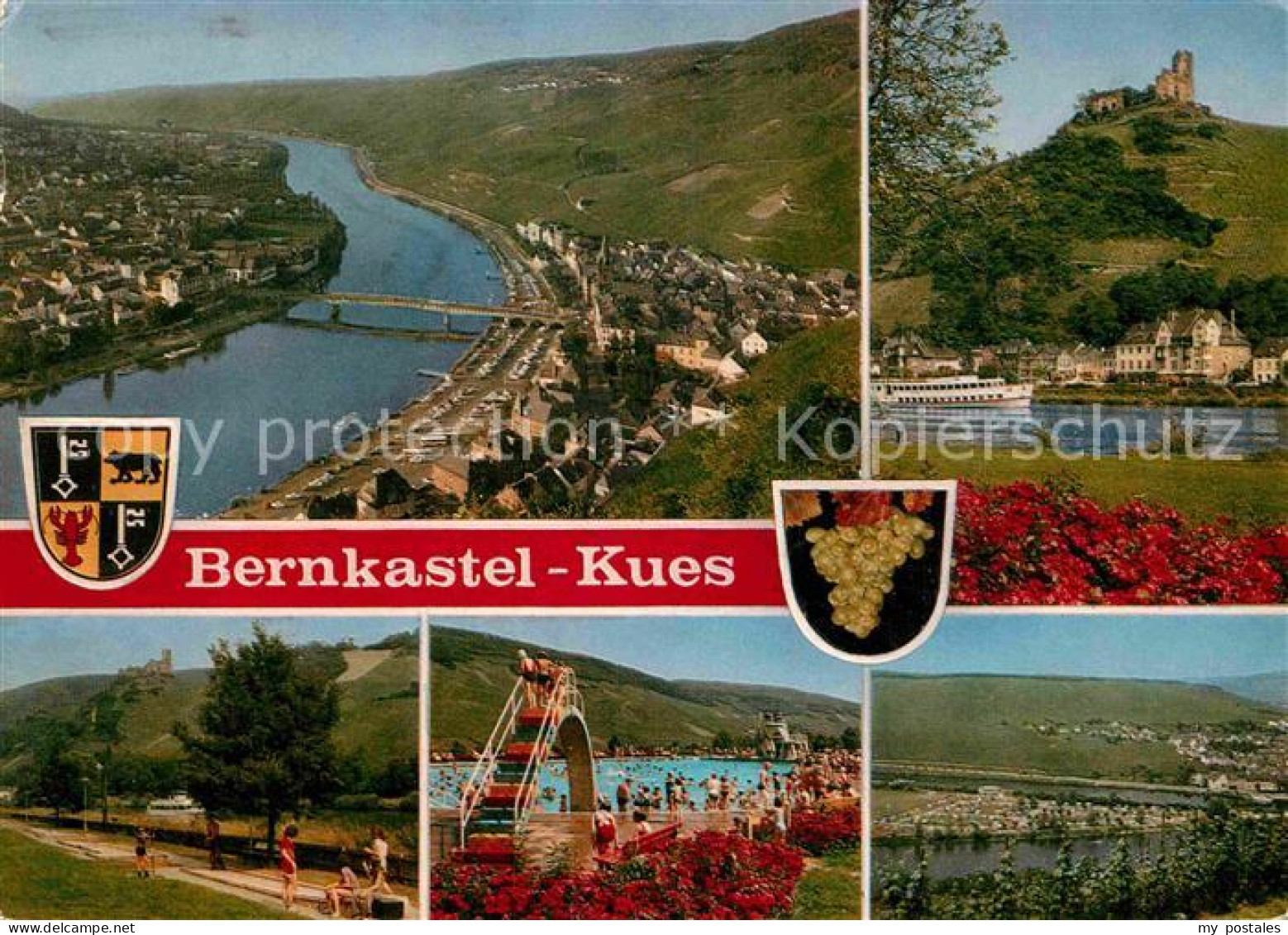 72844949 Bernkastel-Kues Fliegeraufnahme Moselpartien Freibad Minigolf Bernkaste - Bernkastel-Kues