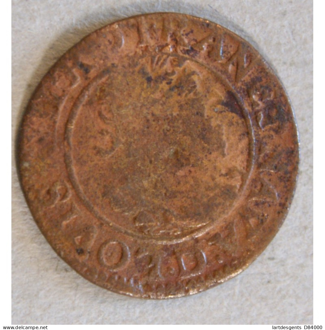 ROYALE - LYON,  Double Tournois Louis XIII 1631 D - 1610-1643 Lodewijk XIII Van Frankrijk De Rechtvaardige