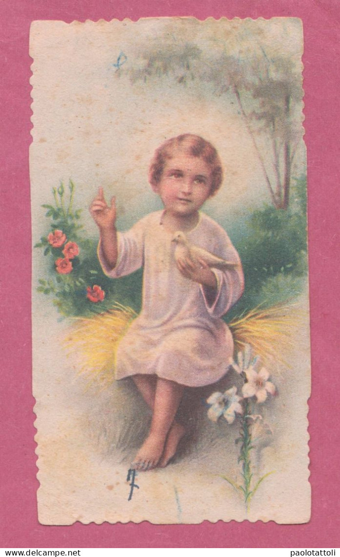 Holy Card, Santino- Gesù Bambino. Con Approvazione Eccleesiastica- Ed. Enrico Berrtarelli N° 2-771 - 100x 55mm - Devotion Images