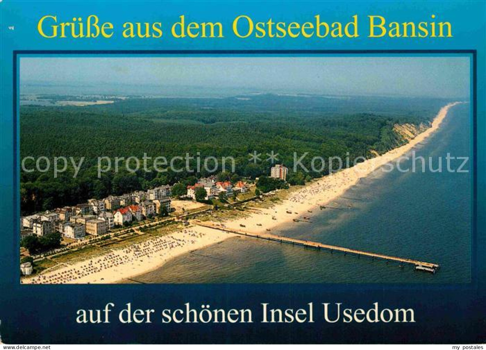 72844921 Bansin Ostseebad Fliegeraufnahme Mit Strand Und Seebruecke Seebad Bansi - Otros & Sin Clasificación