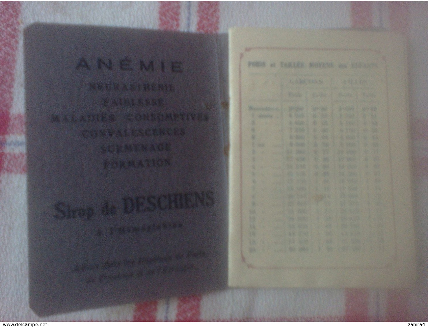 Agenda 1930 Sirop De Deschiens Paris  Ecrit Jusqu'à Octobre Crayon De Papier (cahier Séparé Couverture Oxydation Agrafe) - Zonder Classificatie