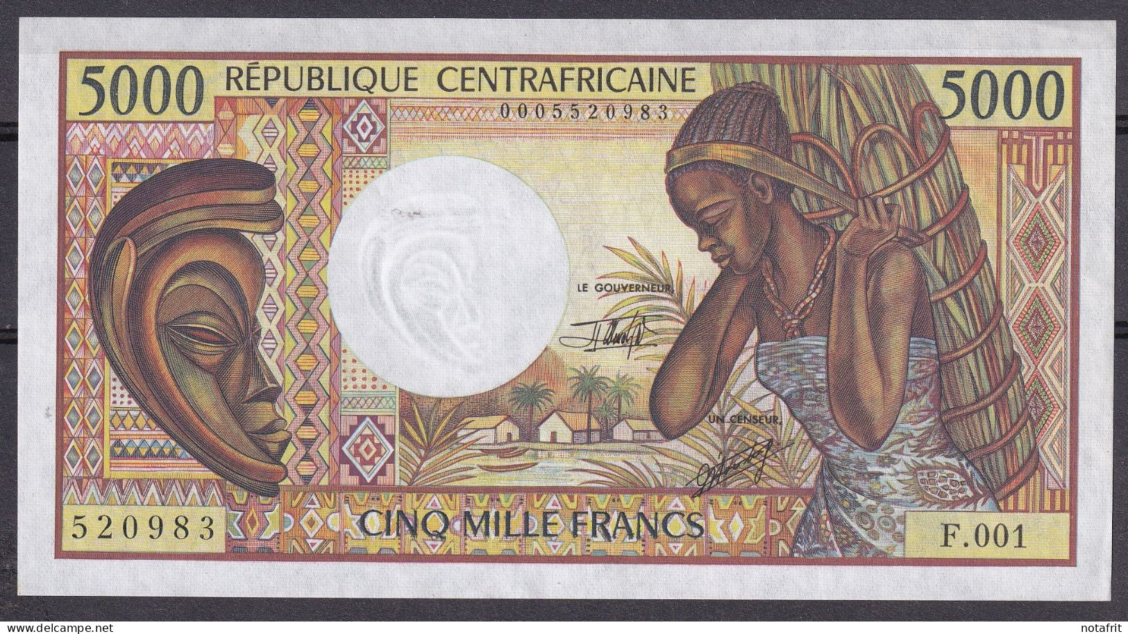 Republique Centrafricaine  5000 Fr  UNC  !! - Autres - Afrique