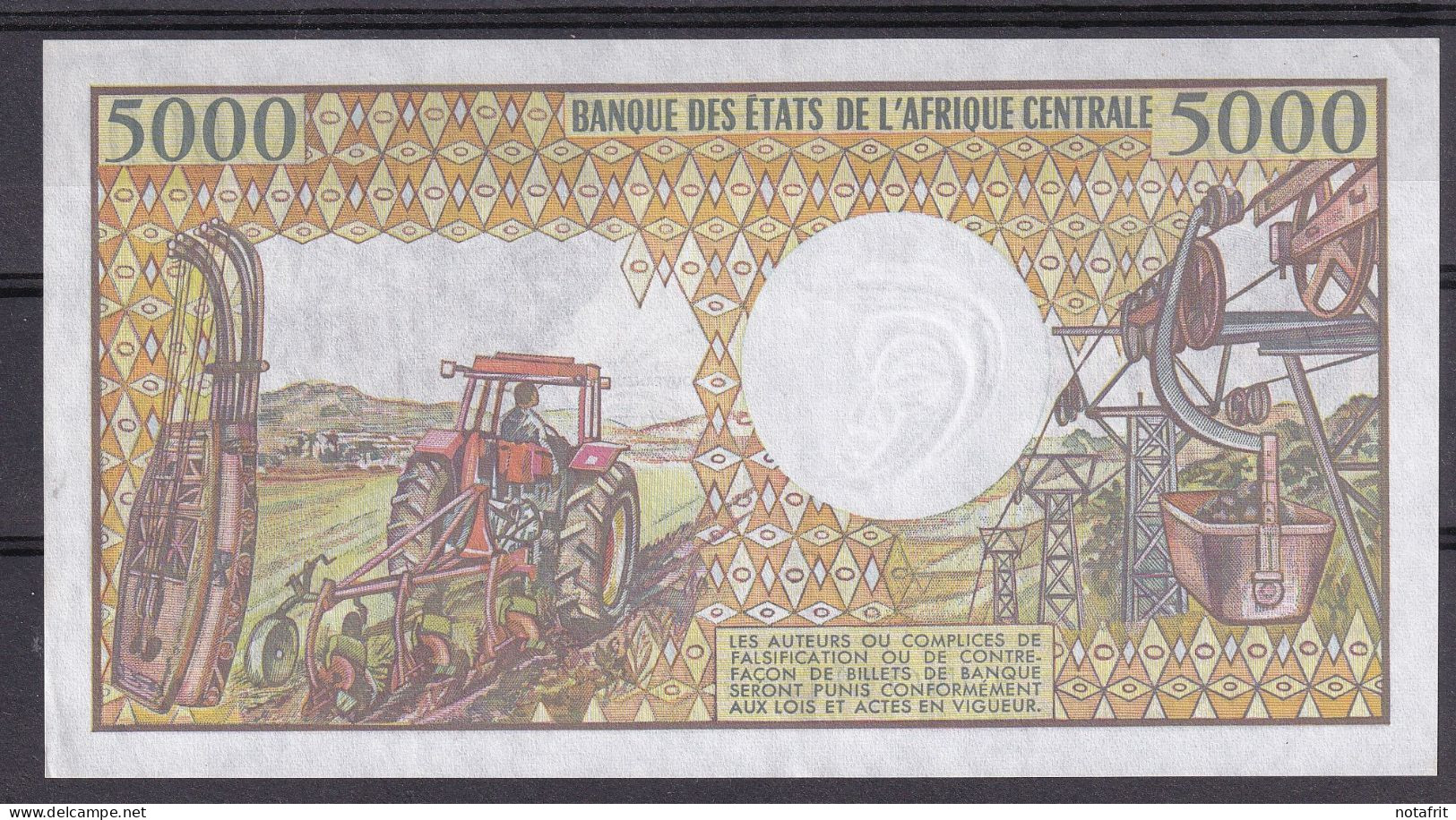 Republique Centrafricaine  5000 Fr  UNC  !! - Autres - Afrique