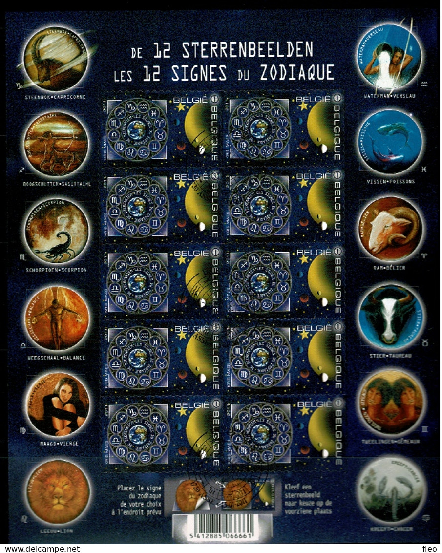 2011 B118/C118(4095) Postfris Met 1édag Stempel : HEEL MOOI ! MNH Avec Cachet 1er Jour : Le Zodiaque / De Sterrenbeelden - 1997-… Validez Permanente [B]