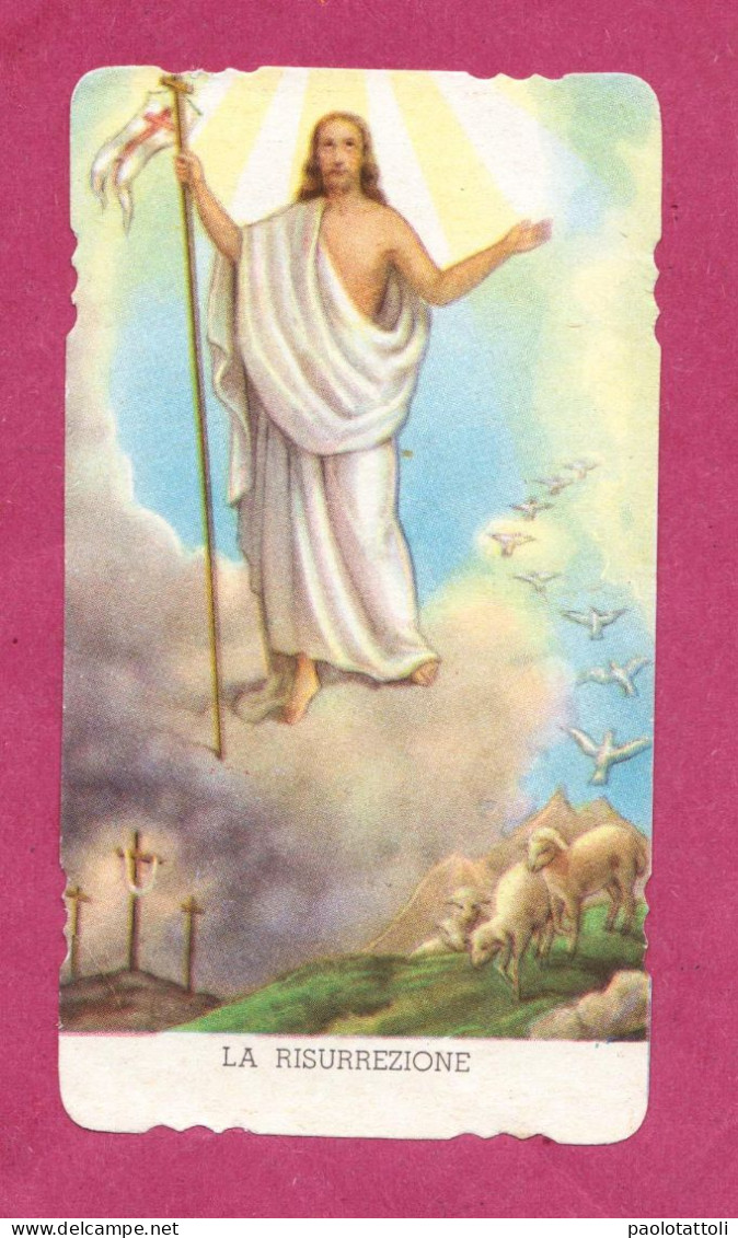 Holy Card, Santino- La Resurrezione- Con Approvazione Ecclesiastica- Ed. GMi N° 206- Dim. 104x 58mm - Andachtsbilder