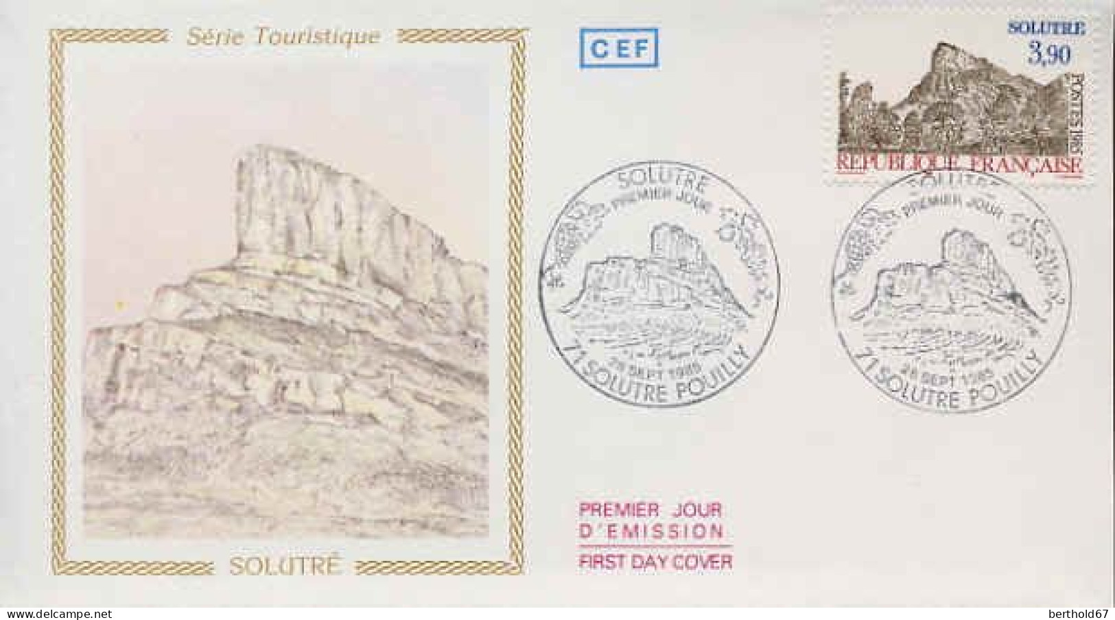 France Fdc Yv:2388 Mi:2518 Solutré Pouilly 28-9-85 - 1980-1989