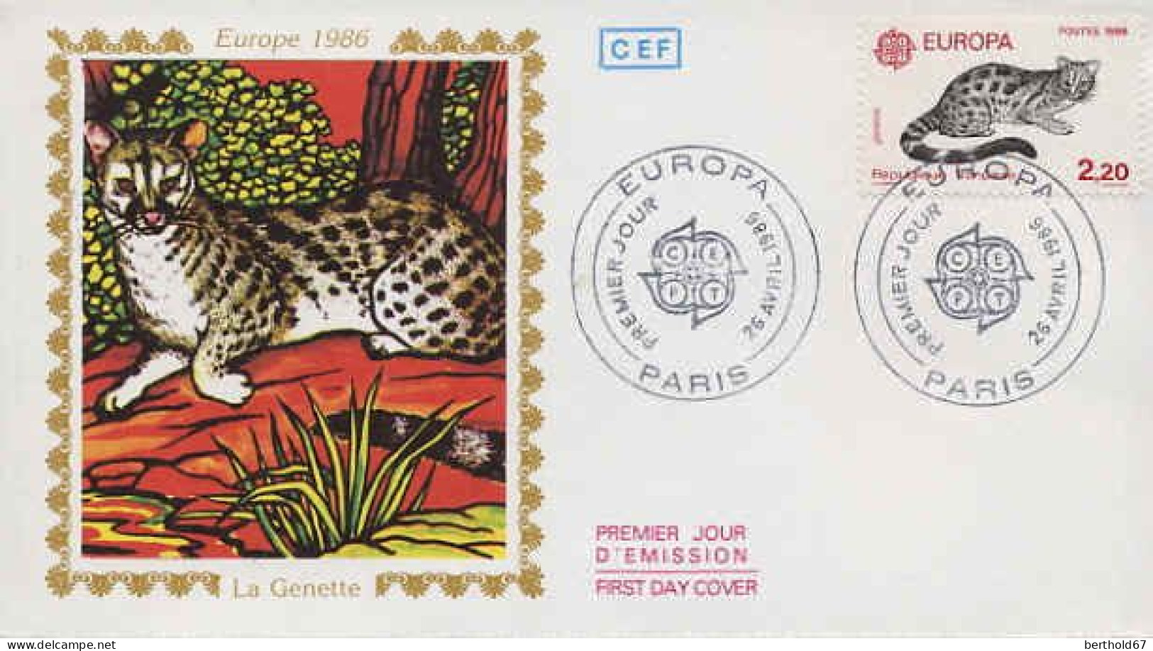 France Fdc Yv:2416/2417 Europa Protection De La Nature Fdc Paris 26-4-86 - 1980-1989