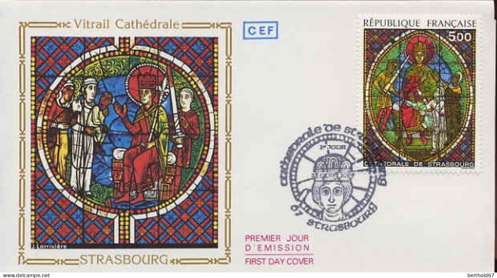 France Fdc Yv:2363 Mi:2494 Cathedrale De Strasbourg Vitrail Strasbourg 13-4-85 - 1980-1989