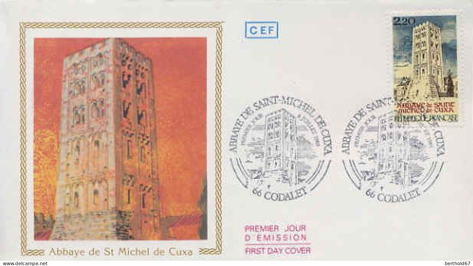 France Fdc Yv:2351 Mi:2508 Abbaye De St Michel De Cuxa Codalet 16-7-84 - 1980-1989