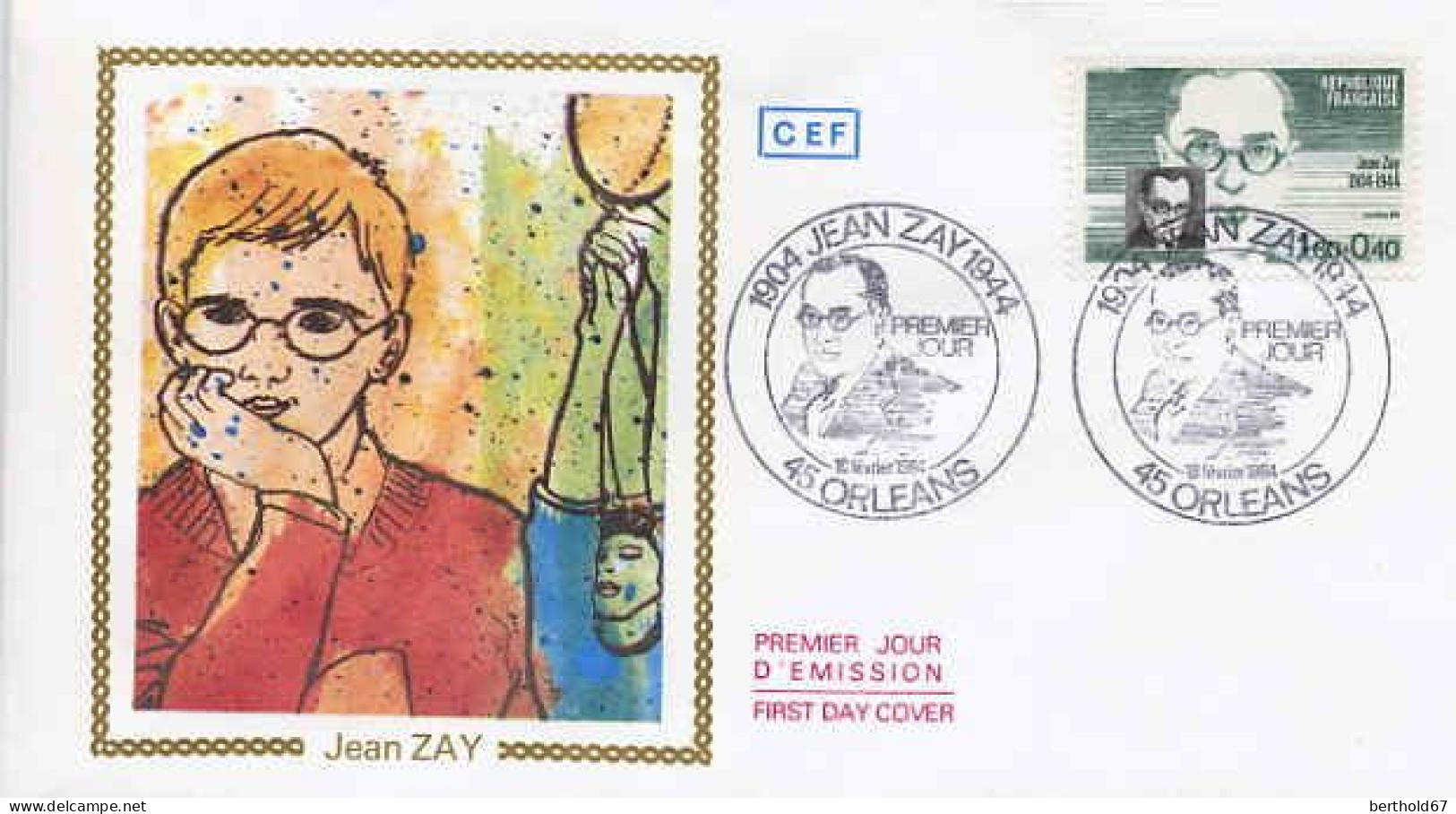France Fdc Yv:2329 Mi:2426 Jean Zay Politicien Orléans 18-2-84 - 1980-1989