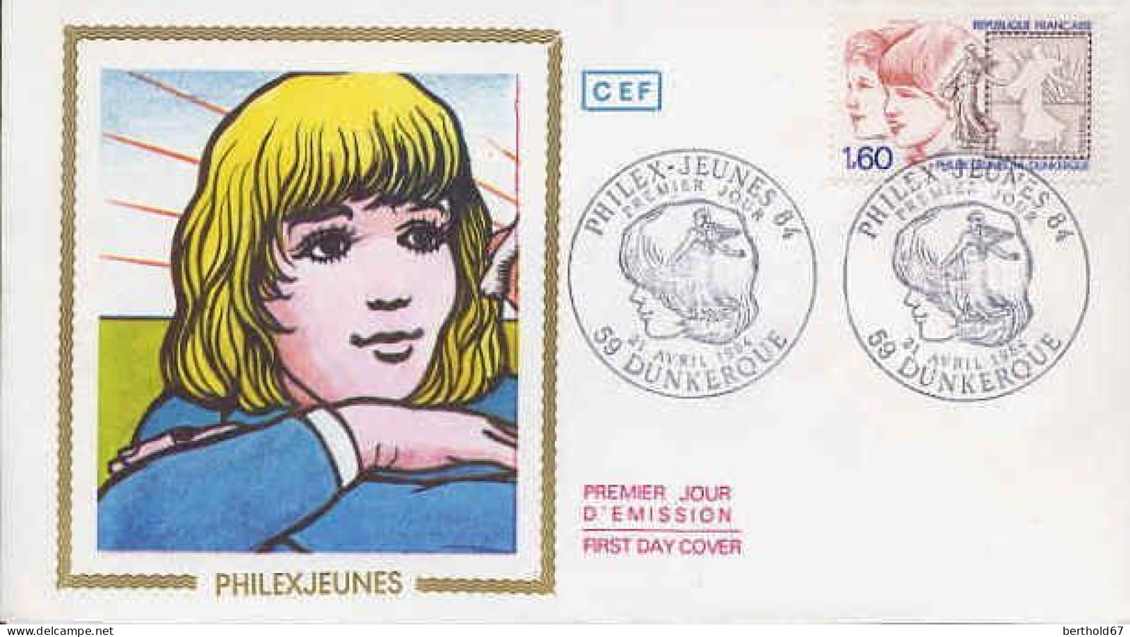 France Fdc Yv:2308 Mi:2440 Philex-Jeunes Dunquerke Dunkerque 21-4-84 - 1980-1989