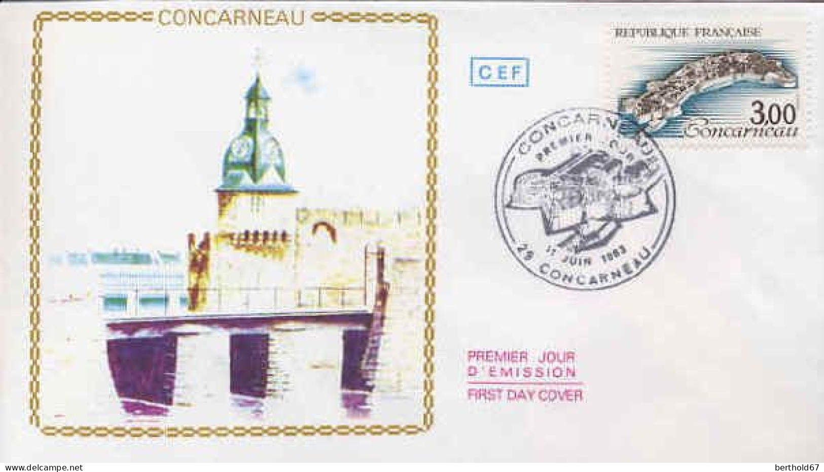 France Fdc Yv:2254 Concarneau 11-6-83 - 1980-1989