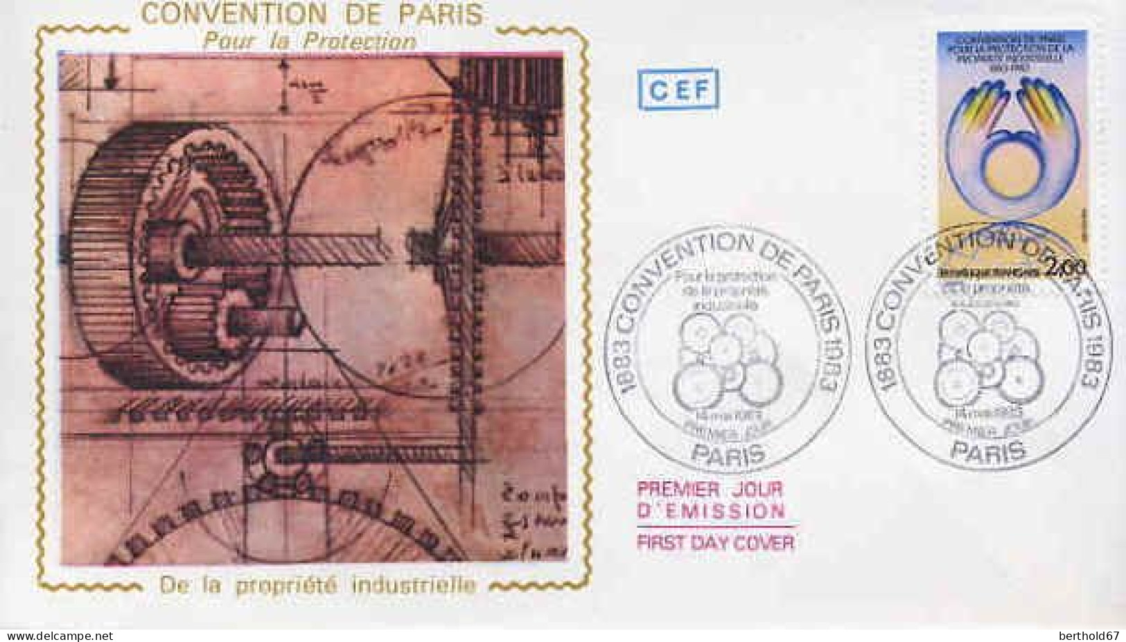 France Fdc Yv:2272 Mi:2399 Protection De La Propriété Industrielle Paris 14-5-83 - 1980-1989