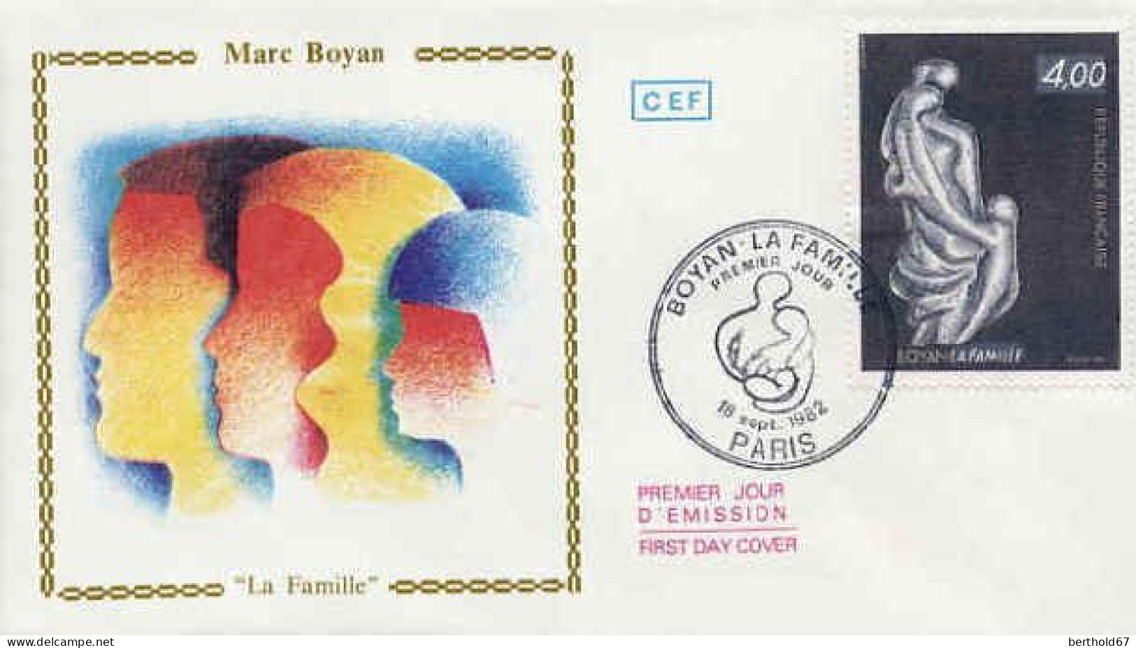 France Fdc Yv:2234 Mi:2353 Boyan La Famille Paris 18-9-82 - 1980-1989