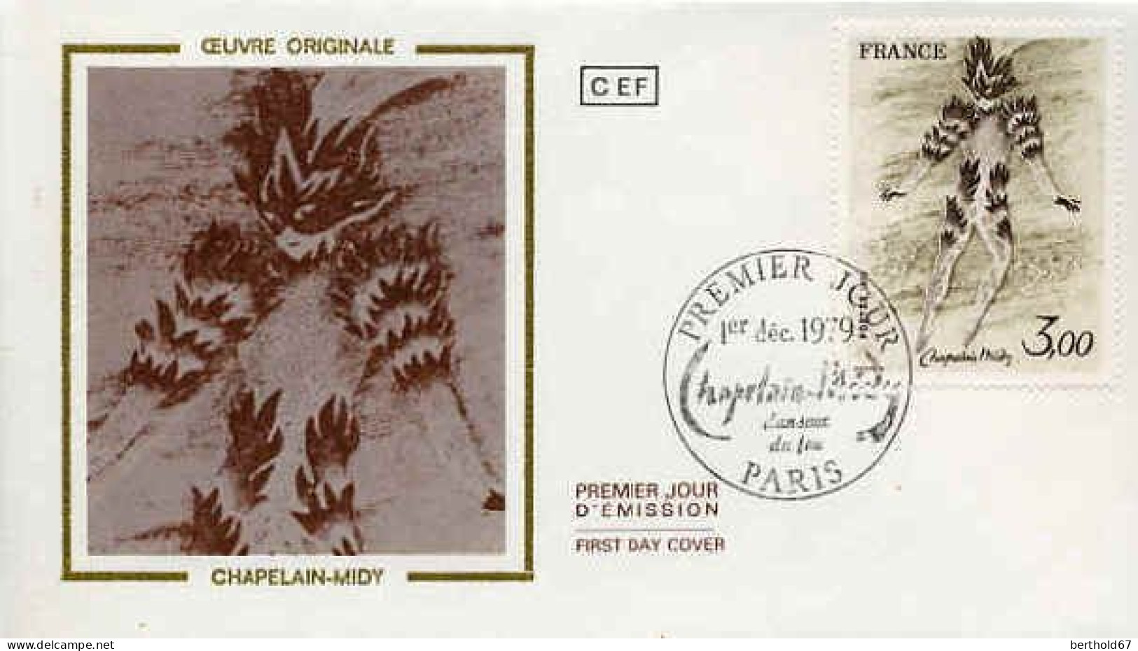 France Fdc Yv:2068 Mi:2185 Chapelain Midy Paris 1-12-79 - 1970-1979