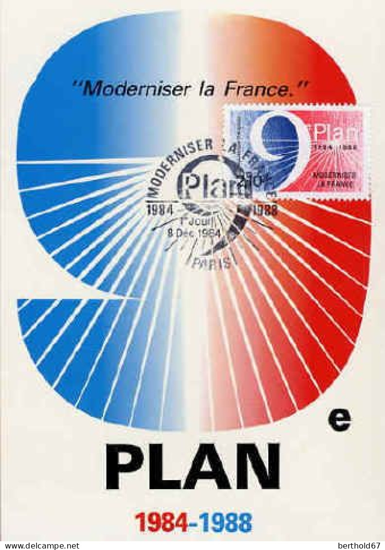 France Cmax Yv:2346 Mi:2475 9.Plan Moderniser La France Paris 8-12-84 - 1980-1989