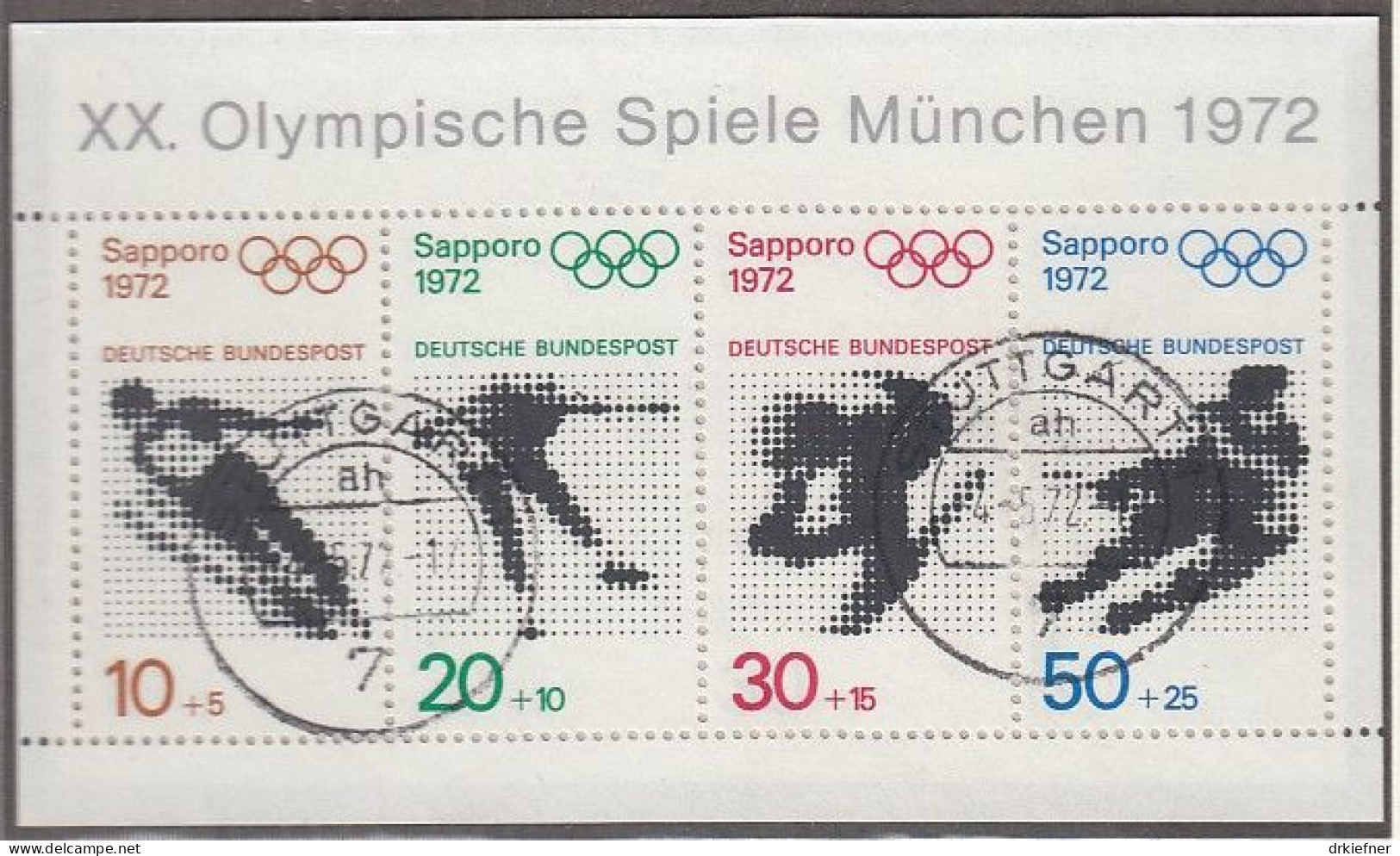 BRD  Block 6, Gestempelt, Olympische Spiele München 1972, 1971 - 1959-1980