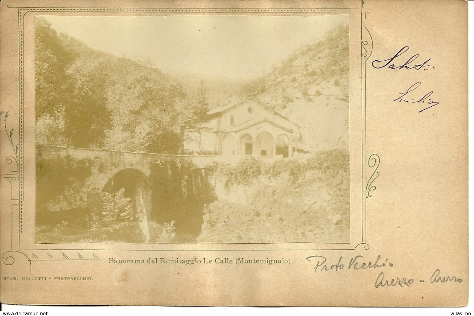 Toscana - Arezzo - Panorama Del Romitaggio Le Calle (Montemignaio) - VG. 1900 - Arezzo