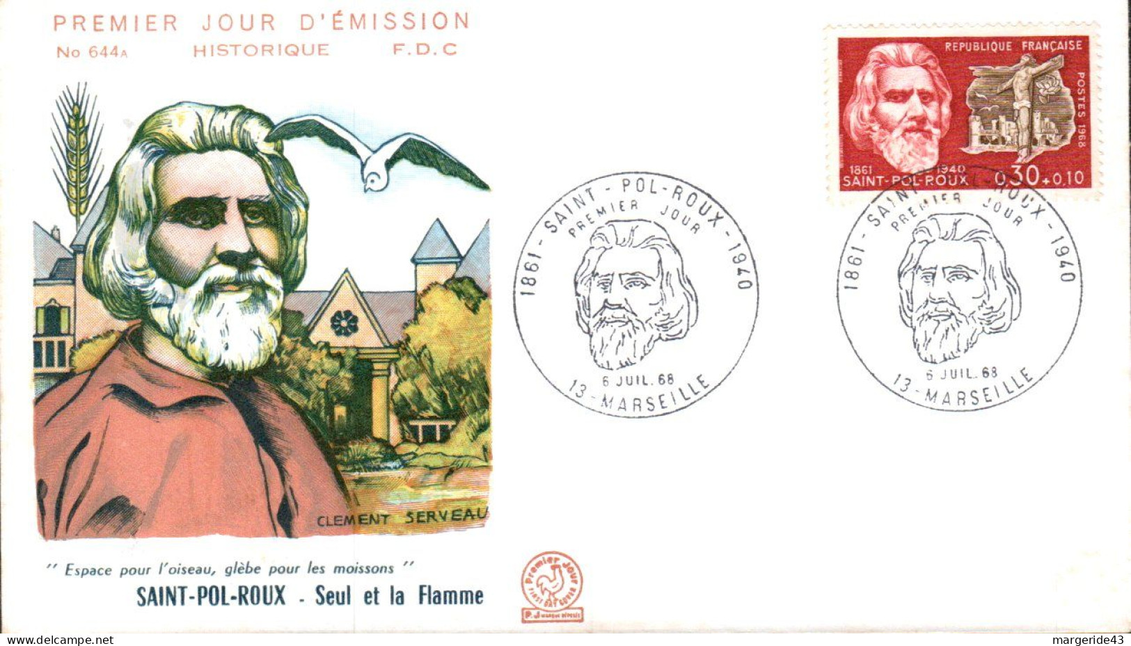 FDC 1968 SAINT POL ROUX - 1960-1969