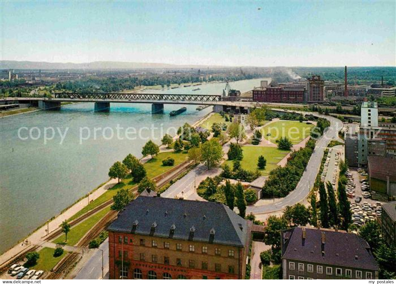 72844352 Ludwigshafen Rhein Blick Auf Die Rheinbruecke Fliegeraufnahme Ludwigsha - Ludwigshafen