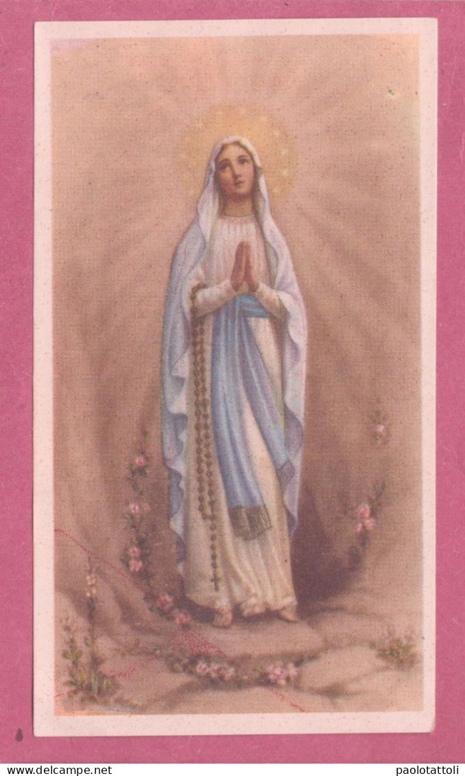 Santino, Holy Card.  Maria SS Immacolata . Ed. Enrico Bertarelli N° 2-512 Con Approvazione Ecllesiastica- - Devotion Images