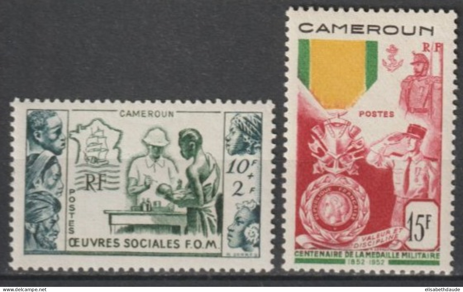 CAMEROUN - 1950/1952 - ANNEES COMPLETES YVERT N°295/296 ** MNH - COTE = 17 EUR - Unused Stamps