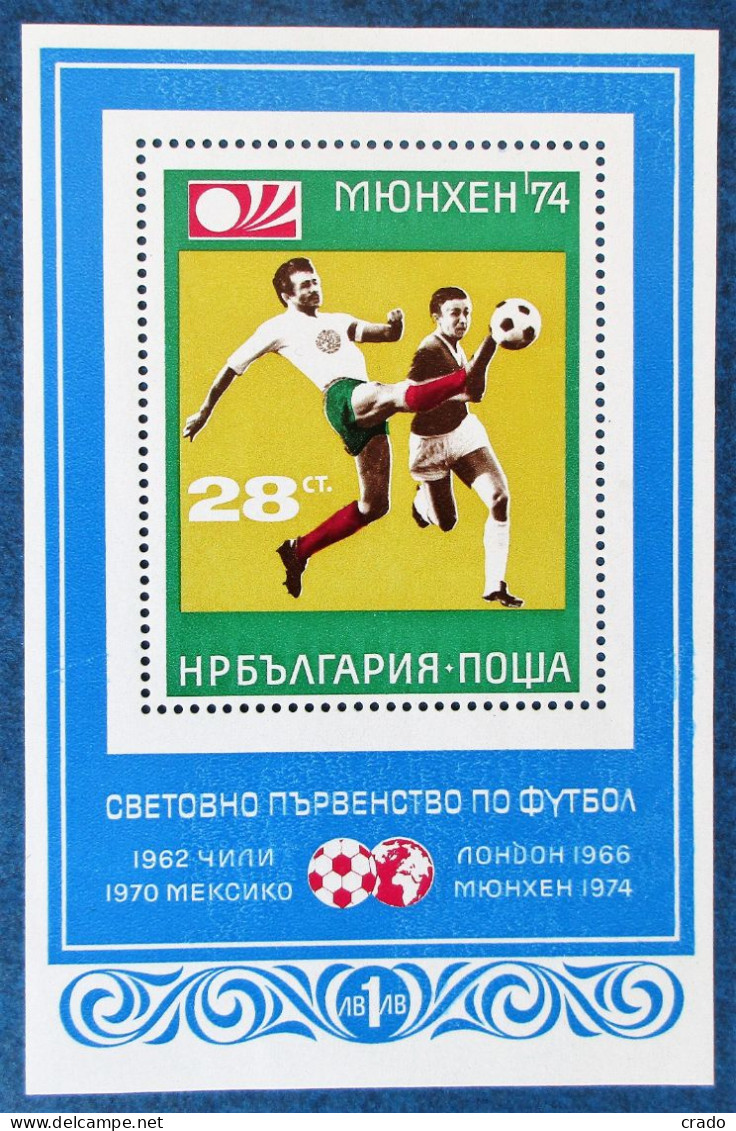 Bloc Neuf** De Bulgarie N°44 De 1973 Thème Football - Unused Stamps