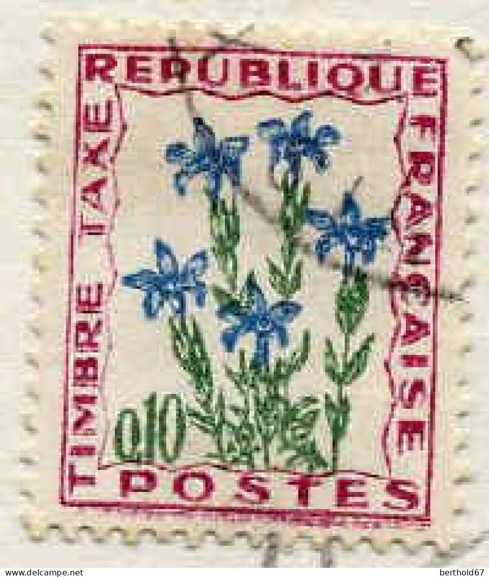 France Taxe Obl Yv: 96 Mi:101 Timbre Taxe Gentiane (cachet Rond) - 1960-.... Usati