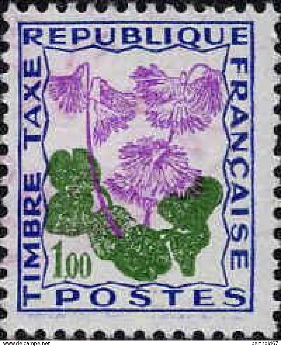 France Taxe Obl Yv:102 Mi:103 Timbre Taxe Soldanelle Des Alpes (Obli. Ordinaire) - 1960-.... Used