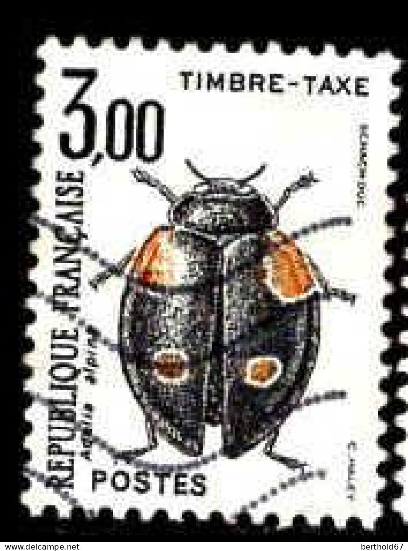 France Taxe Obl Yv:111 Mi:114 Adelia Alpina (Lign.Ondulées) - 1960-.... Usati