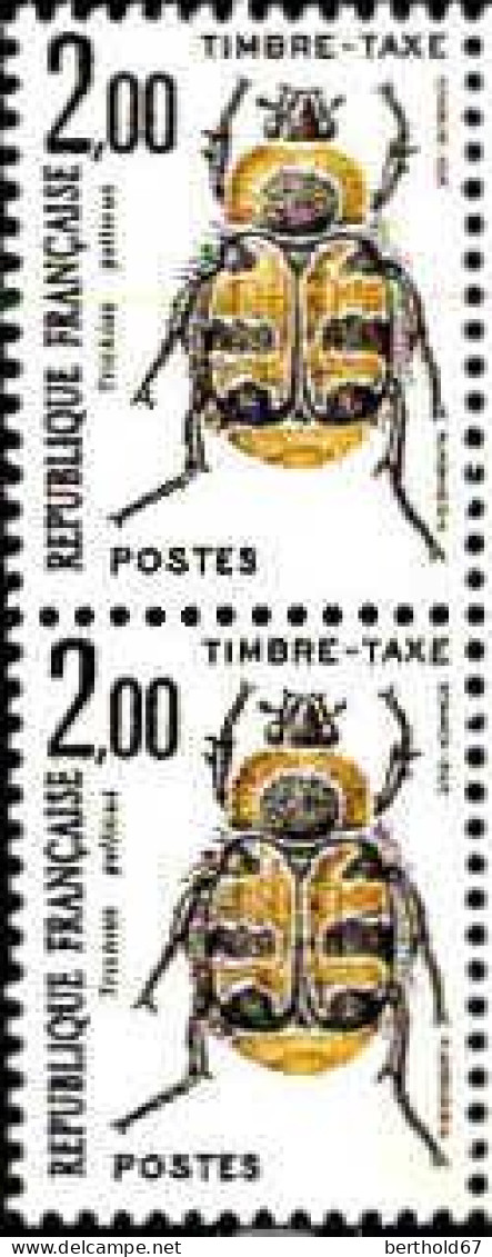 France Taxe N** Yv:107 Mi:110 Trichius Gallicus (Paire) - 1960-... Ungebraucht