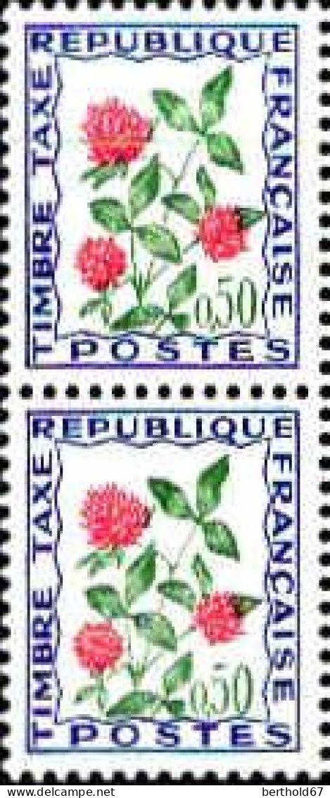 France Taxe N** Yv:101 Mi:102 Trèfle (Paire) - 1960-.... Postfris