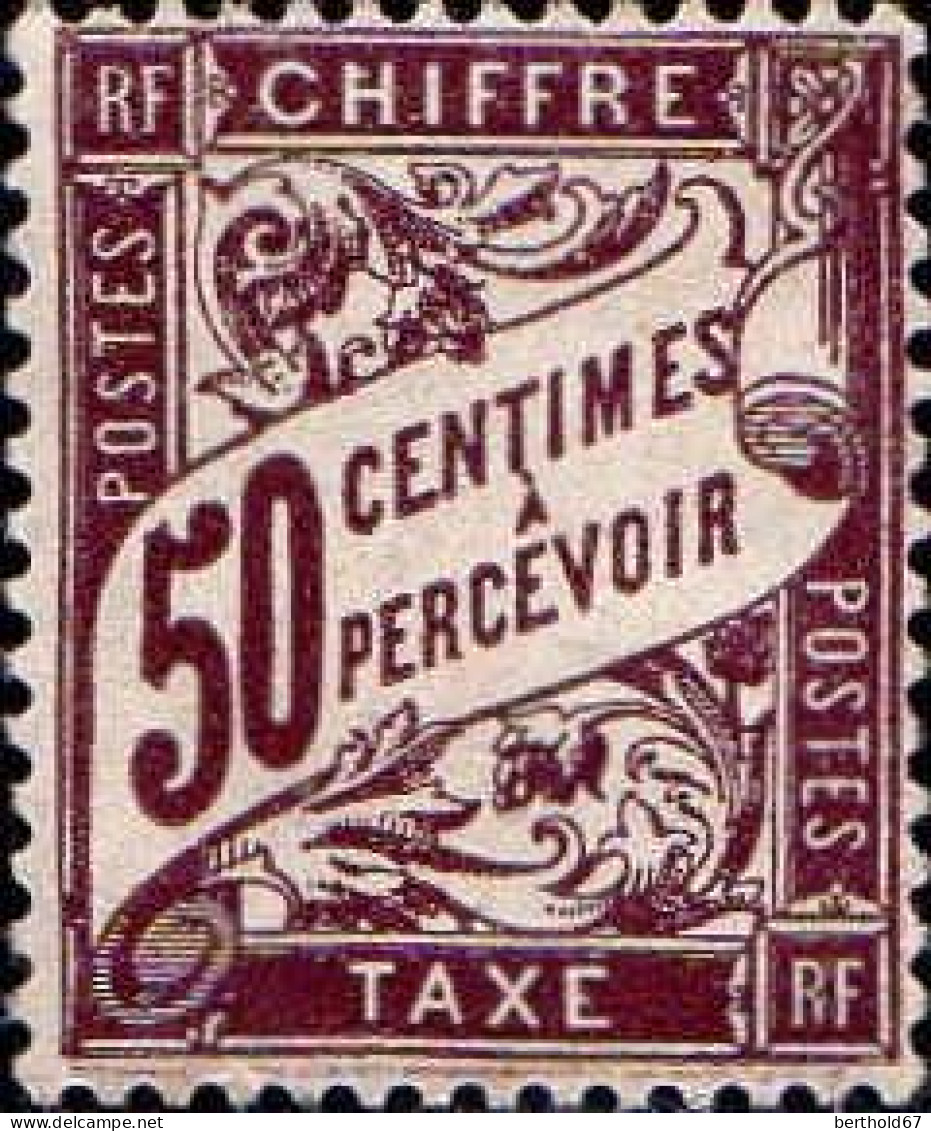 France Taxe N** Yv: 37 Mi:33 Banderolle De Duval (Petit Def.gomme) - 1859-1959 Postfris