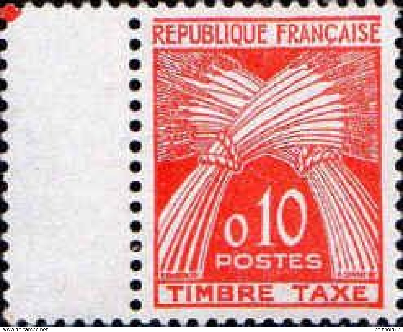 France Taxe N** Yv: 91 Mi:94 Epis De Blé Bord De Feuille - 1960-.... Postfris