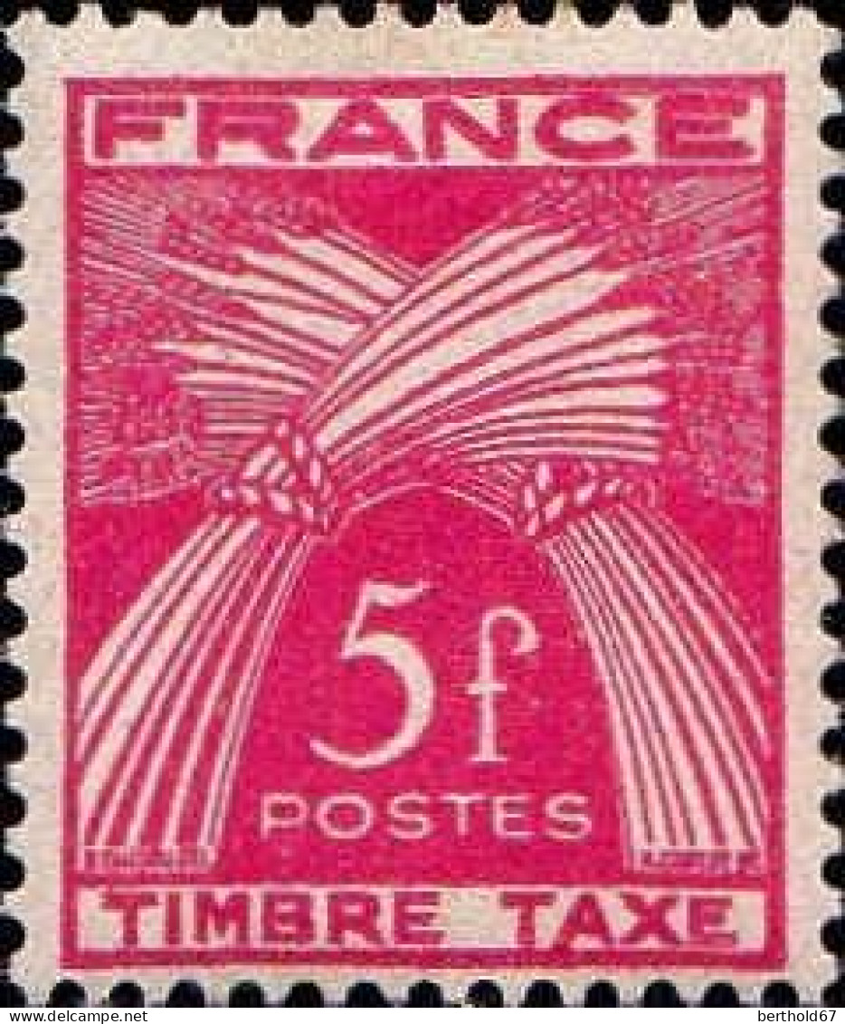 France Taxe N* Yv: 85 Mi:88 Epis De Blé (Trace De Charnière) - 1859-1959.. Ungebraucht