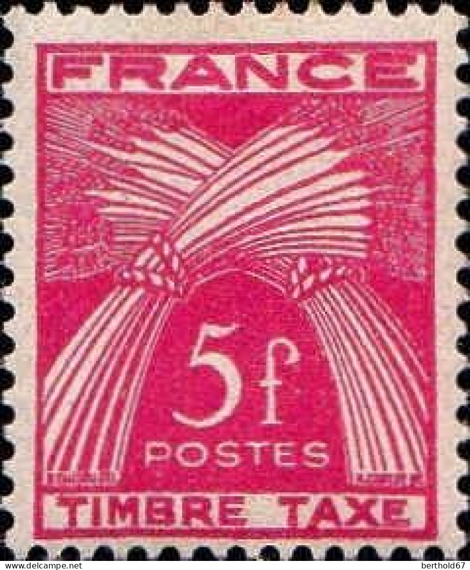 France Taxe N* Yv: 85 Mi:88 Epis De Blé (Trace De Charnière) - 1859-1959 Nuovi