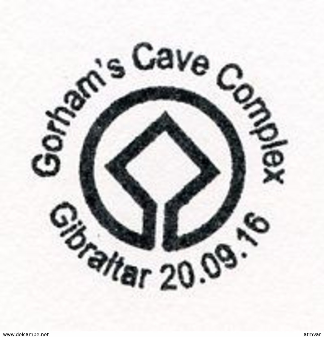 GIBRALTAR (2016). Carte Maximum Card Gorham's Cave UNESCO World Heritage Site Neanderthal Fossils Reconstruction - Gibraltar